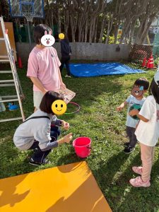 ゆうが　ボール投げ